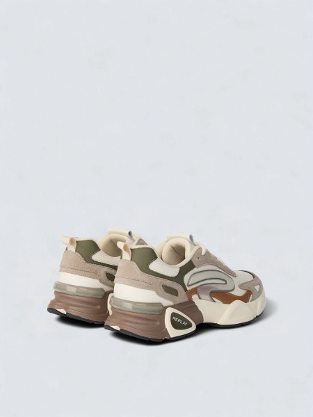 REPLAY Sneaker παπούτσι GMSIQ.003.C001T 0818 Πολύχρωμο - Λευκό-Γκρι-Λαδί REPLAY - 3