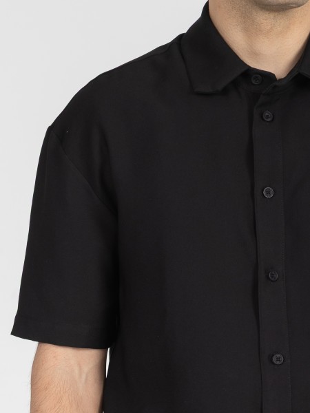 NINETEEN Short sleeve shirt K26-1060 Black NINETEEN - 3