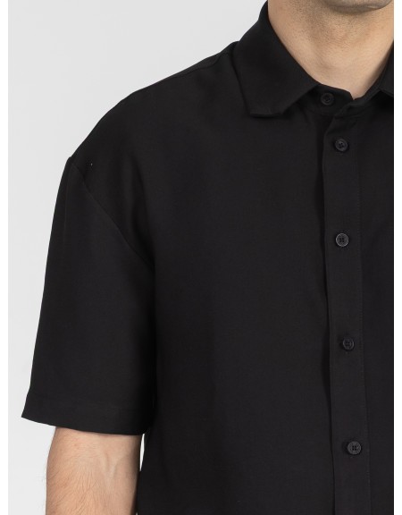 NINETEEN Short sleeve shirt K26-1060 Black NINETEEN - 3