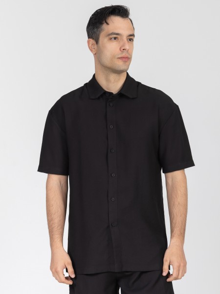 NINETEEN Short sleeve shirt K26-1060 Black NINETEEN - 8