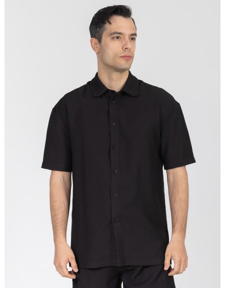 NINETEEN Short sleeve shirt K26-1060 Black NINETEEN - 8