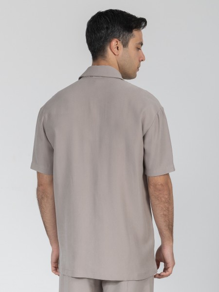 NINETEEN Short sleeve shirt K26-1060 Gray NINETEEN - 2