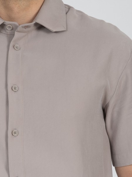 NINETEEN Short sleeve shirt K26-1060 Gray NINETEEN - 3