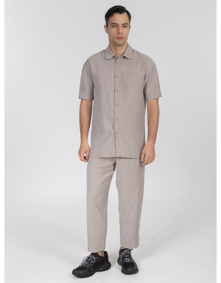 NINETEEN Short sleeve shirt K26-1060 Gray NINETEEN - 7