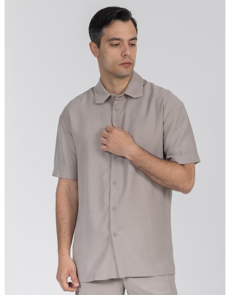 NINETEEN Short sleeve shirt K26-1060 Gray NINETEEN - 1