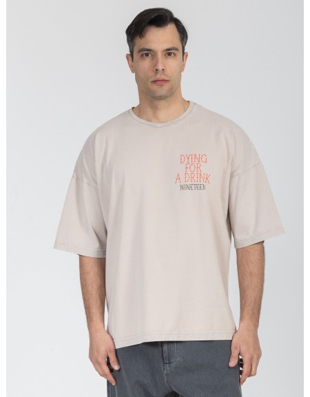 NINETEEN T-shirt K26-1081 Beige NINETEEN - 1