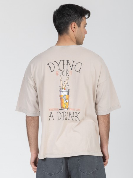 NINETEEN T-shirt K26-1081 Μπεζ NINETEEN - 2