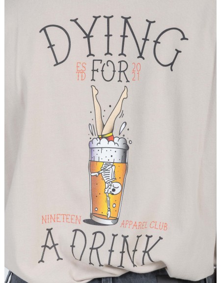 NINETEEN T-shirt K26-1081 Μπεζ NINETEEN - 3