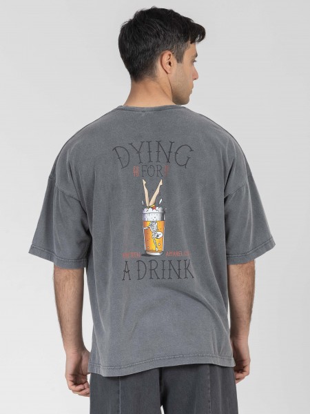 NINETEEN T-shirt K26-1081 Γκρι - Ανθρακί NINETEEN - 2