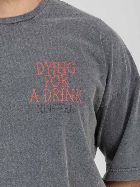 NINETEEN T-shirt K26-1081 Γκρι - Ανθρακί NINETEEN - 3