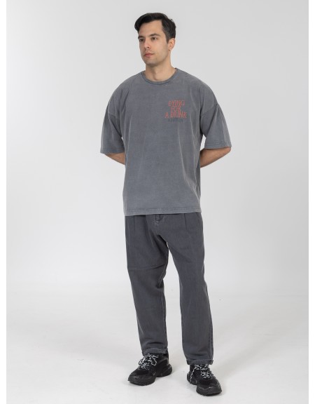 NINETEEN T-shirt K26-1081 Γκρι - Ανθρακί NINETEEN - 6