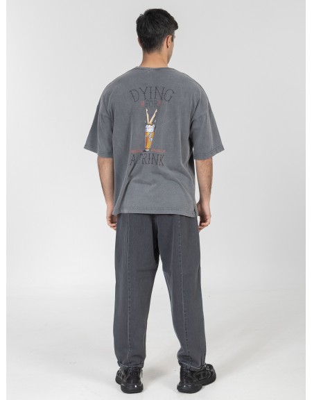 NINETEEN T-shirt K26-1081 Γκρι - Ανθρακί NINETEEN - 5