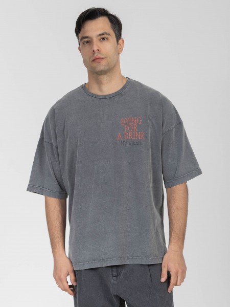 NINETEEN T-shirt K26-1081 Γκρι - Ανθρακί NINETEEN - 7