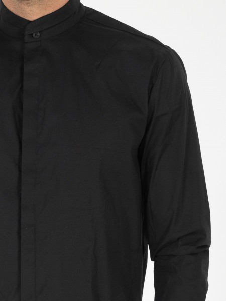 NINETEEN Mao Shirt K26-1085 Black NINETEEN - 3