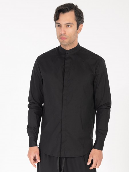 NINETEEN Mao Shirt K26-1085 Black NINETEEN - 4