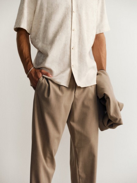 GABBA Short-sleeved shirt JENS OVER RESORT SOFT SS Ecru GABBA - 6