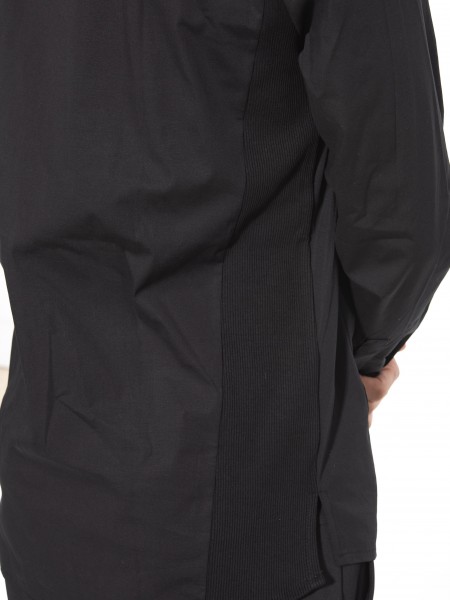 NINETEEN Mao Shirt K26-1004 Black NINETEEN - 3