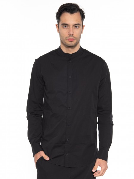 NINETEEN Mao Shirt K26-1004 Black NINETEEN - 4