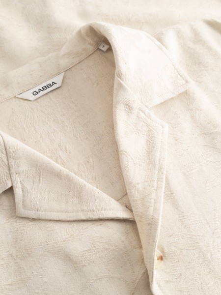 GABBA Short-sleeved shirt STEVEN CROCH SS Ecru GABBA - 3