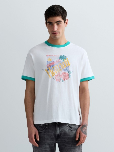 REPLAY T-shirt M3511.000.23792P Off-white REPLAY - 1