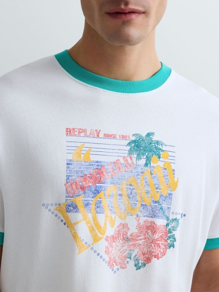 REPLAY T-shirt M3511.000.23792P Off-white REPLAY - 5