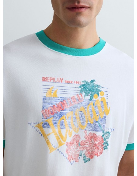 REPLAY T-shirt M3511.000.23792P Off-white REPLAY - 5