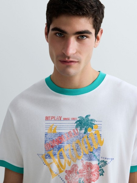 REPLAY T-shirt M3511.000.23792P Off-white REPLAY - 7