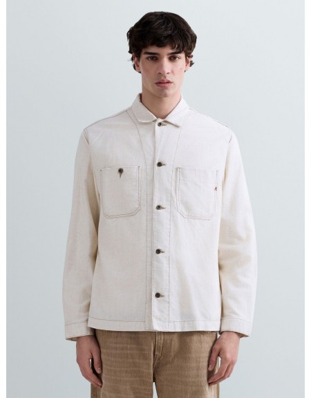 REPLAY Πουκάμισο - Jacket MV864E.000.238 07A Μπεζ REPLAY - 1