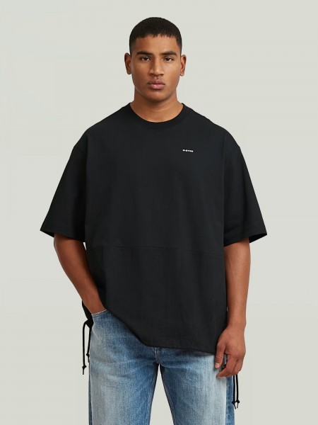 G-STAR RAW T-shirt D28697-E385-6484 WOVEN MIX LOOSE R T Black G-STAR RAW - 1