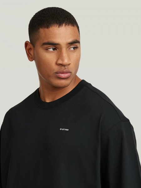 G-STAR RAW T-shirt D28697-E385-6484 WOVEN MIX LOOSE R T Μαύρο G-STAR RAW - 4