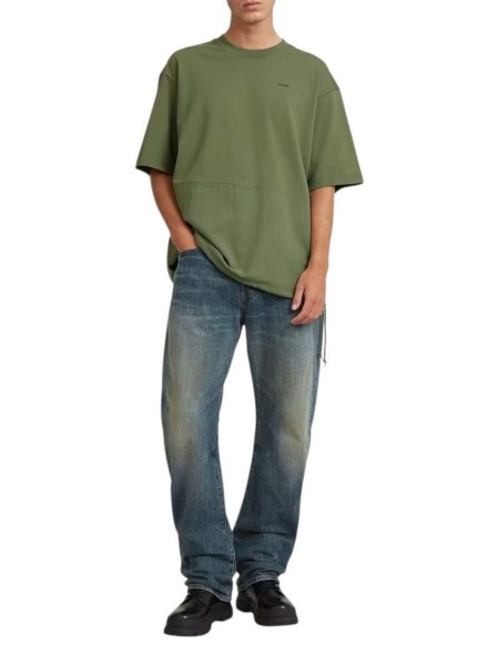 G-STAR RAW T-shirt D28697-E385-H871 WOVEN MIX LOOSE R T Λαδί G-STAR RAW - 2