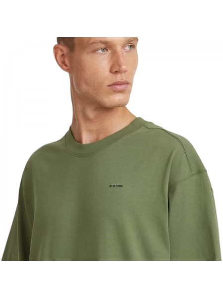 G-STAR RAW T-shirt D28697-E385-H871 WOVEN MIX LOOSE R T Λαδί G-STAR RAW - 3