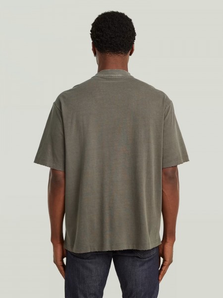 G-STAR RAW T-shirt D29297-E401-C982 FRONT GR ANGRY BEE LOOSE R T Γκρι - Λαδί G-STAR RAW - 3