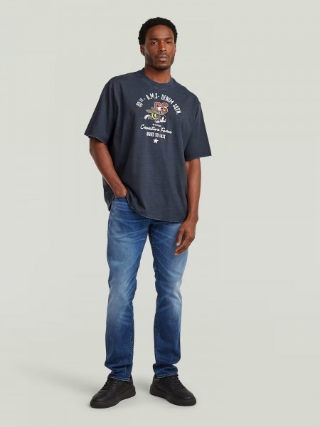 G-STAR RAW T-shirt D29297-E401-D418 FRONT GR ANGRY BEE LOOSE R T Blue G-STAR RAW - 3