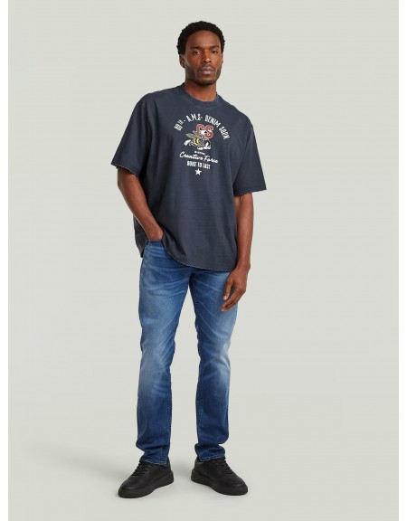 G-STAR RAW T-shirt D29297-E401-D418 FRONT GR ANGRY BEE LOOSE R T Blue G-STAR RAW - 3