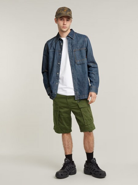 G-STAR RAW Βερμούδα cargo D08566-5126-724 ROVIC ZIP RELAXED Χακί G-STAR RAW - 3