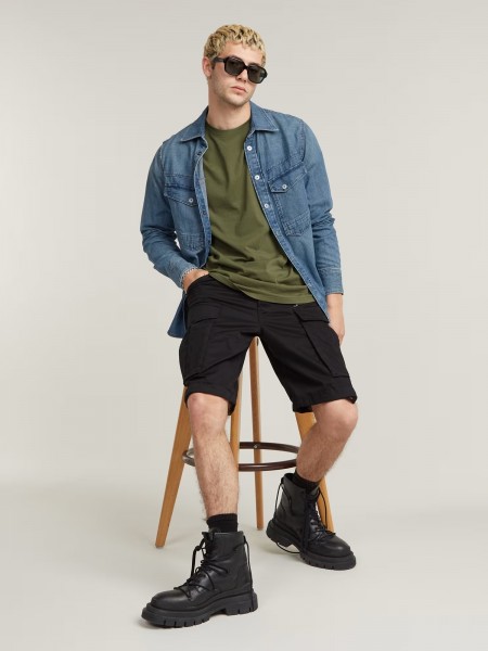 G-STAR RAW Βερμούδα cargo D08566-5126-990 ROVIC ZIP RELAXED Μαύρο G-STAR RAW - 4