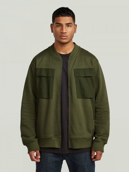 G-STAR RAW Sweatshirt D28824-E553-B230 WOVEN MIX SW Olive G-STAR RAW - 1