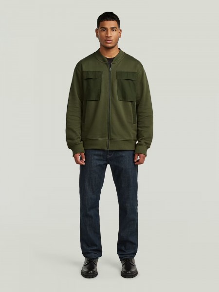 G-STAR RAW Ζακέτα φούτερ D28824-E553-B230 WOVEN MIX SW Λαδί G-STAR RAW - 3