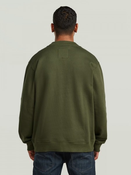 G-STAR RAW Ζακέτα φούτερ D28824-E553-B230 WOVEN MIX SW Λαδί G-STAR RAW - 5