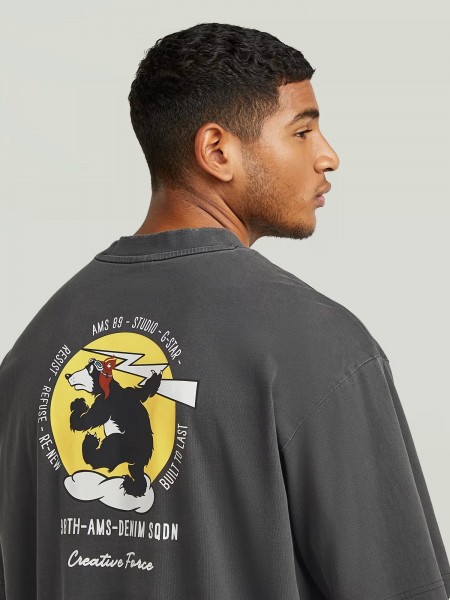 G-STAR RAW T-shirt D28605-E401-B564 BACK GR LOOSE R T Anthracite G-STAR RAW - 1