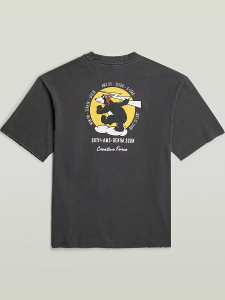 G-STAR RAW T-shirt D28605-E401-B564 BACK GR LOOSE R T Anthracite G-STAR RAW - 8