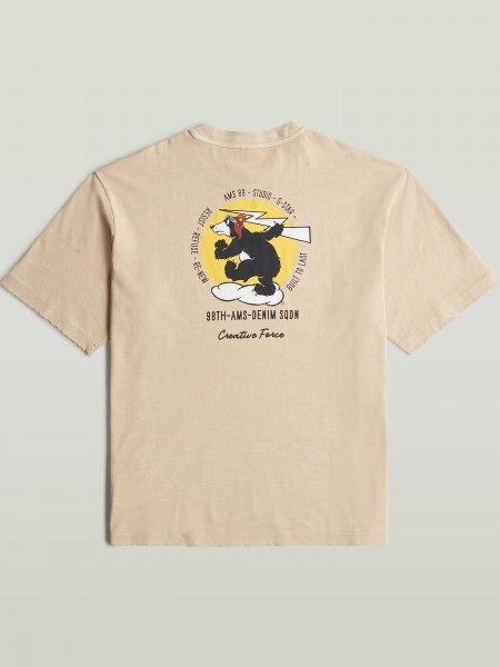 G-STAR RAW T-shirt D28605-E401-H970 BACK GR LOOSE R T Beige G-STAR RAW - 7