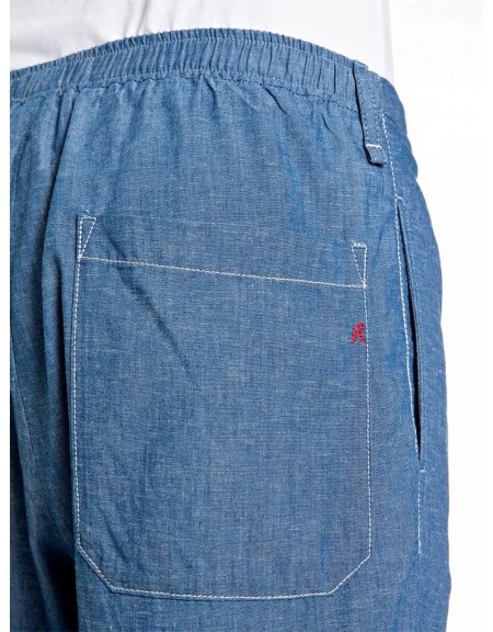 REPLAY Linen pants M9044.000.248 07A Blue REPLAY - 5