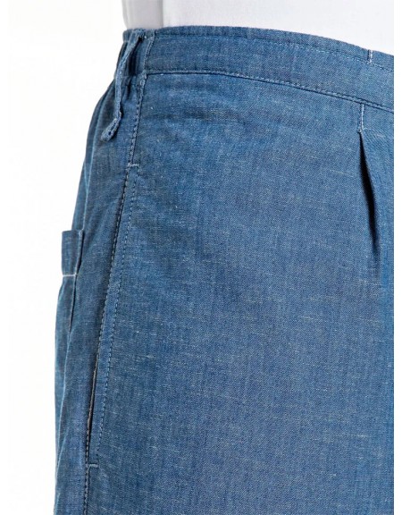 REPLAY Linen pants M9044.000.248 07A Blue REPLAY - 6