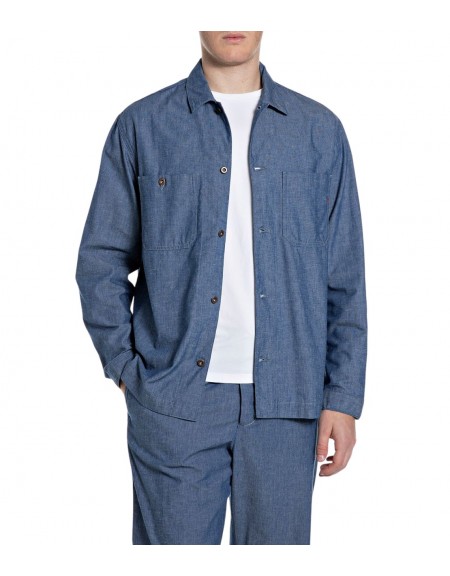 REPLAY Πουκάμισο - Jacket MV864E.000.248 07A Μπλε REPLAY - 1