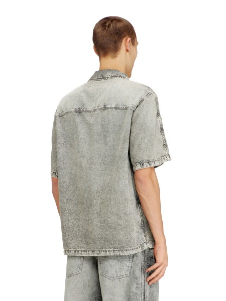 DIESEL Short sleeve shirt A21737-068UM-02 Gray - Anthracite DIESEL - 1