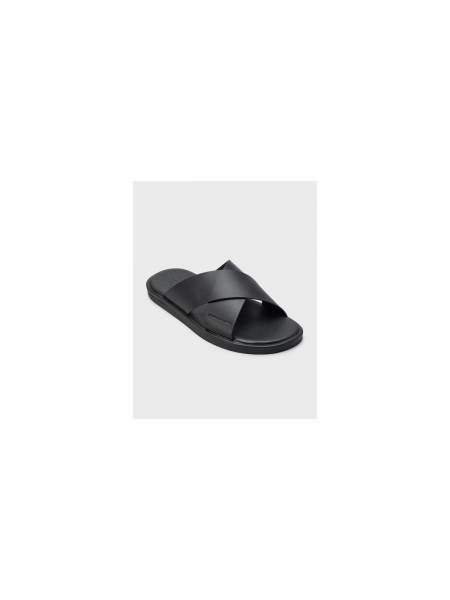 ARMANI EXCHANGE Leather sandal XM002619AF10848 Black Armani Exchange - 1