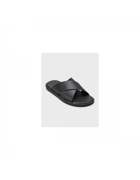 ARMANI EXCHANGE Leather sandal XM002619AF10848 Black Armani Exchange - 1