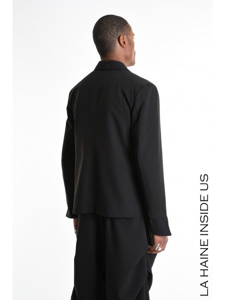 LA HAINE Single-button jacket 3R LM1232 Black LA HAINE - 2